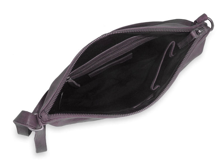 Sticks and Stones - Ledertasche Melrose Bag - Vintage Violet Innenansicht