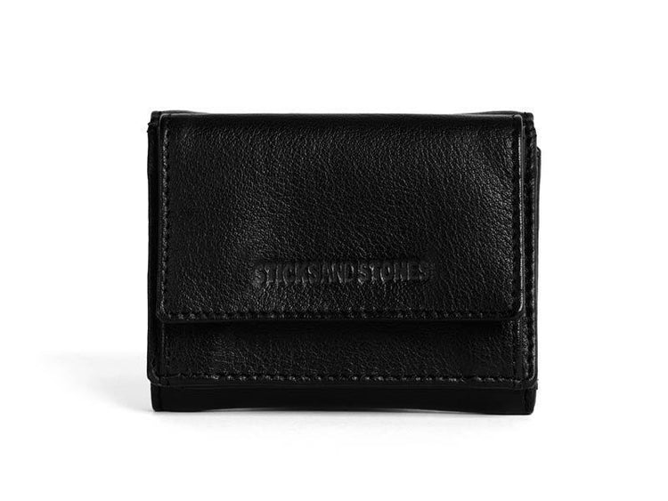 Sticks and Stones - Lederbörse Merida Wallet - Black