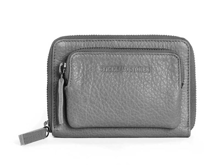 Sticks and Stones - Lederbörse Montana Wallet - Pebble Grey