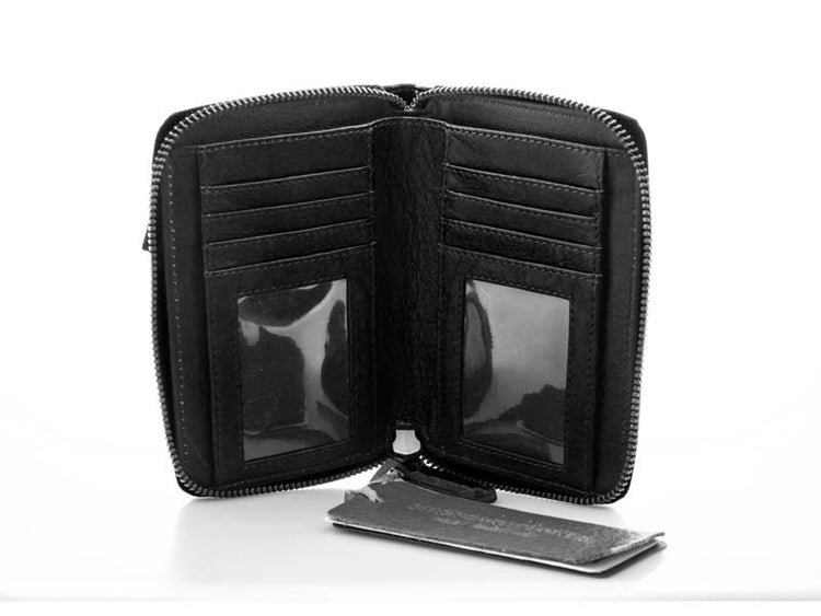 Sticks and Stones - Lederbörse Montana Wallet - Black Innenansicht