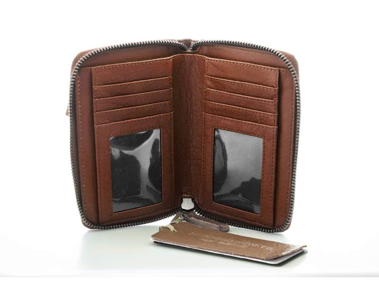Sticks and Stones - Lederbörse Montana Wallet - Cognac Innenansicht