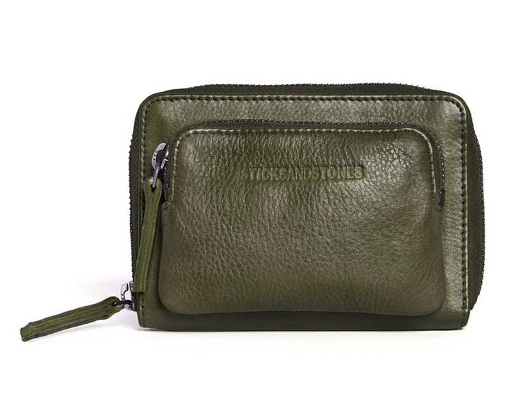 Sticks and Stones - Lederbörse Montana Wallet - Dark Olive