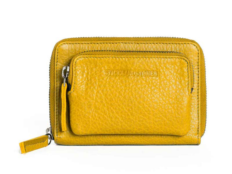 Sticks and Stones - Lederbörse Montana Wallet - Sunflower Yellow