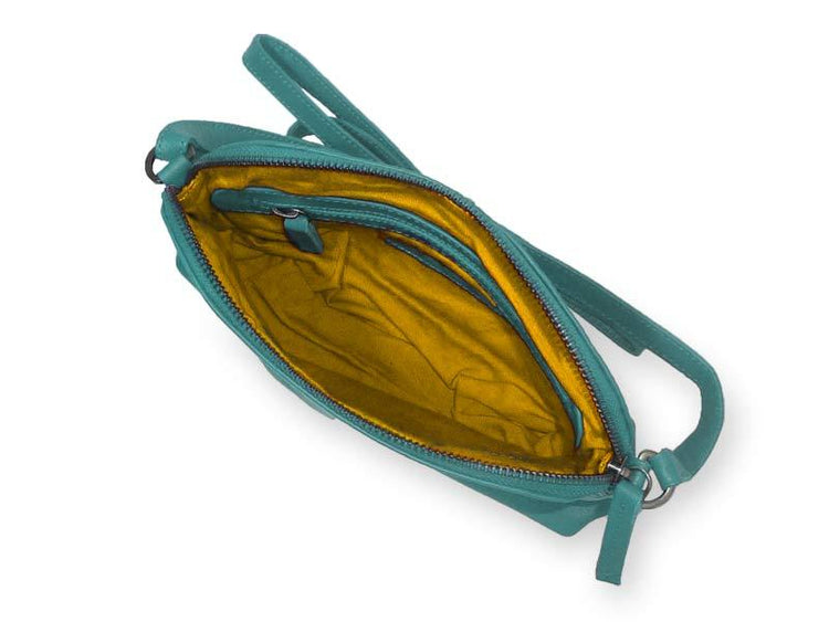 Sticks and Stones - Ledertasche Myra Bag - Aquamarine Innenansicht