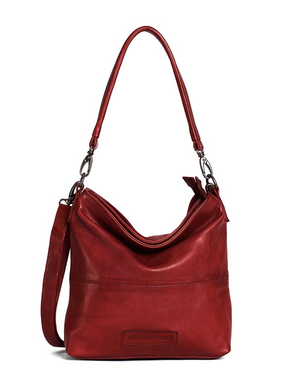 Sticks and Stones - Ledertasche New Amsterdam Bag - Bright Red