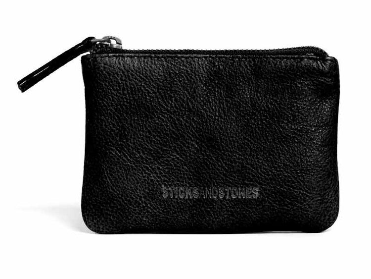 Sticks and Stones - Lederbörse Nice Wallet - Black