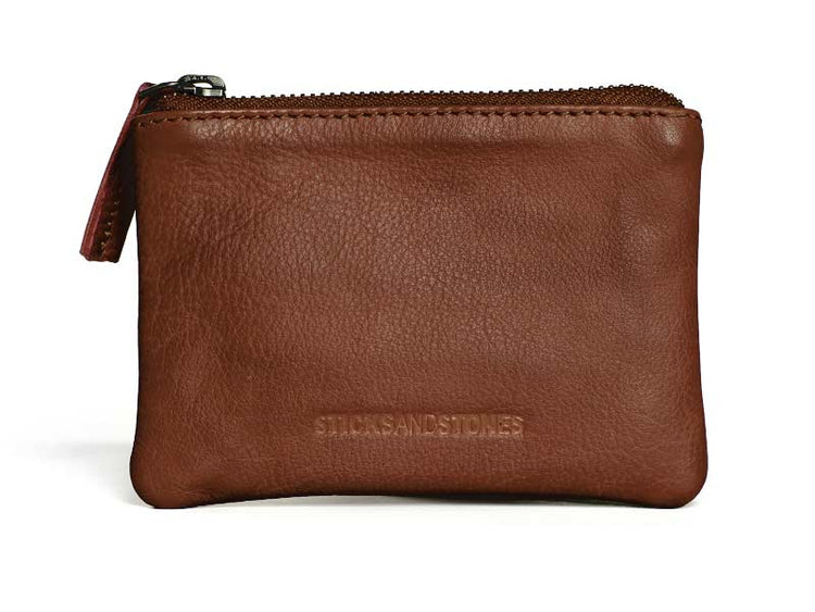 Sticks and Stones - Lederbörse Nice Wallet - Cognac
