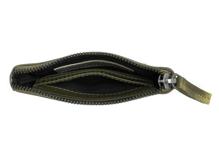 Sticks and Stones - Lederbörse Nice Wallet - Dark Olive Innenansicht