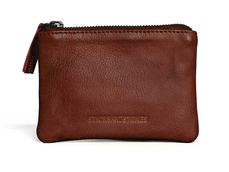 Sticks and Stones - Lederbörse Nice Wallet - Mustang Brown