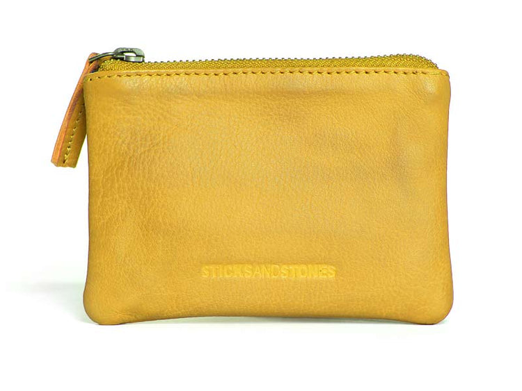 Sticks and Stones - Lederbörse Nice Wallet - Sunflower Yellow