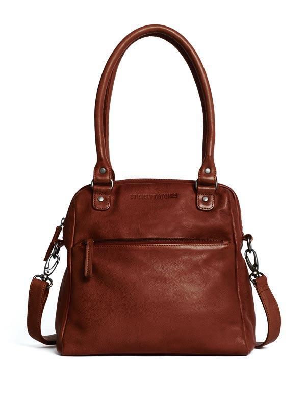 Sticks and Stones - Lederhandtasche Orleans Bag - Mustang Brown