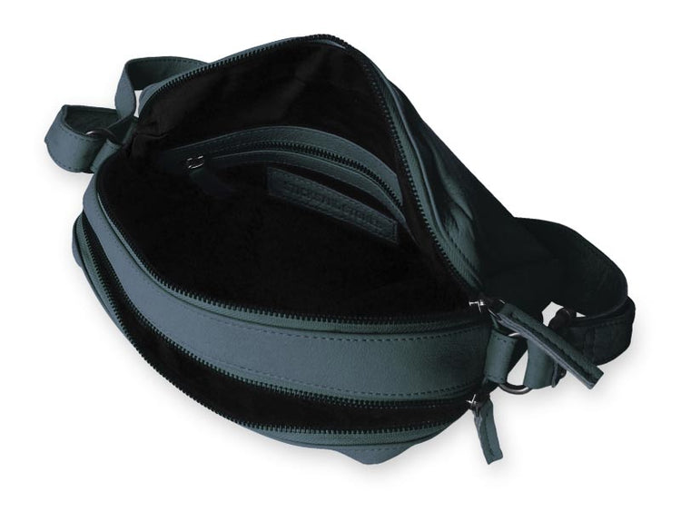 Sticks and Stones - Ledertasche Pasadena Bag - Atlantic Blue Innenansicht