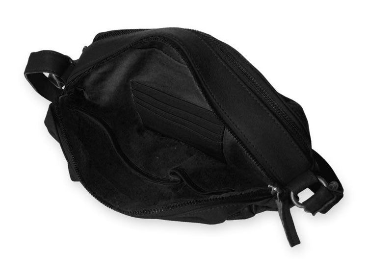 Sticks and Stones - Ledertasche Pasadena Bag - Black Innenansicht