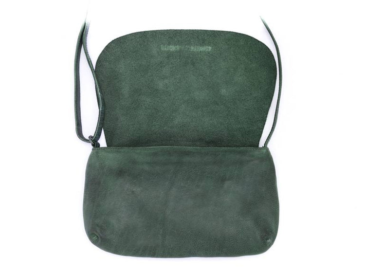 Sticks and Stones - Ledertasche Rio Bag - Sea Green geöffnet