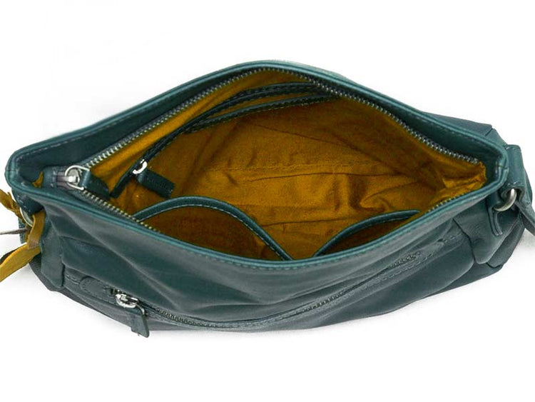 Sticks and Stones - Umschlagtasche Salvador Bag - Petrol Blue Innenansicht