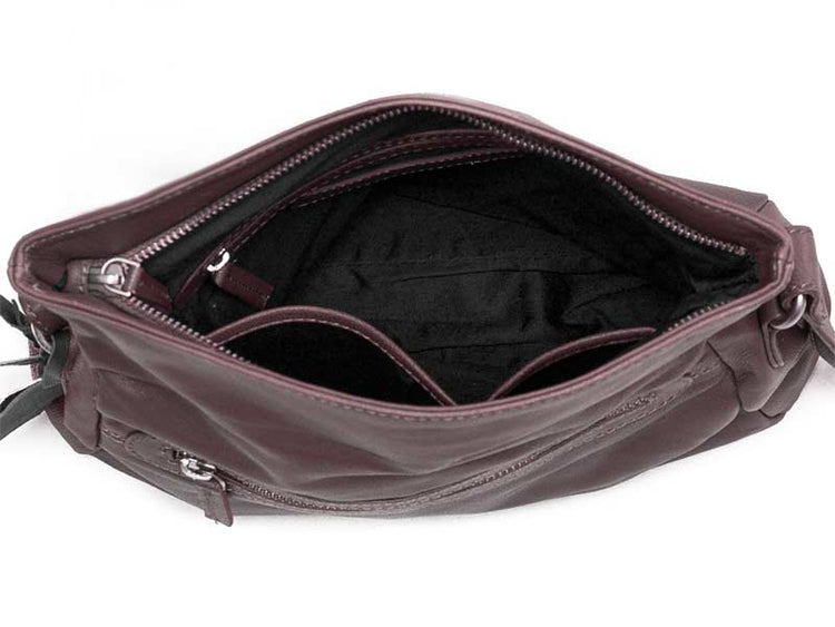 Sticks and Stones - Umschlagtasche Salvador Bag - Burgundy Innenansicht