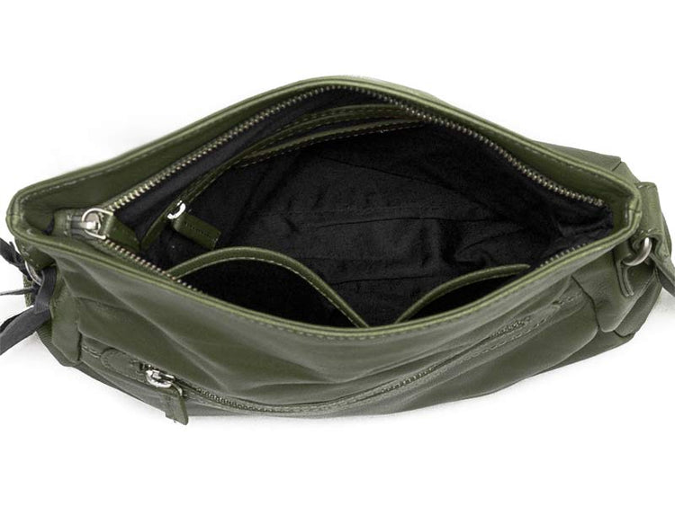 Sticks and Stones - Umschlagtasche Salvador Bag - Dark Olive Innenansicht
