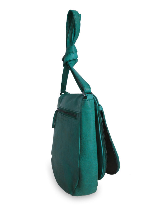 Sticks and Stones - Ledertasche Santiago Bag - Lagoon Seitenansicht