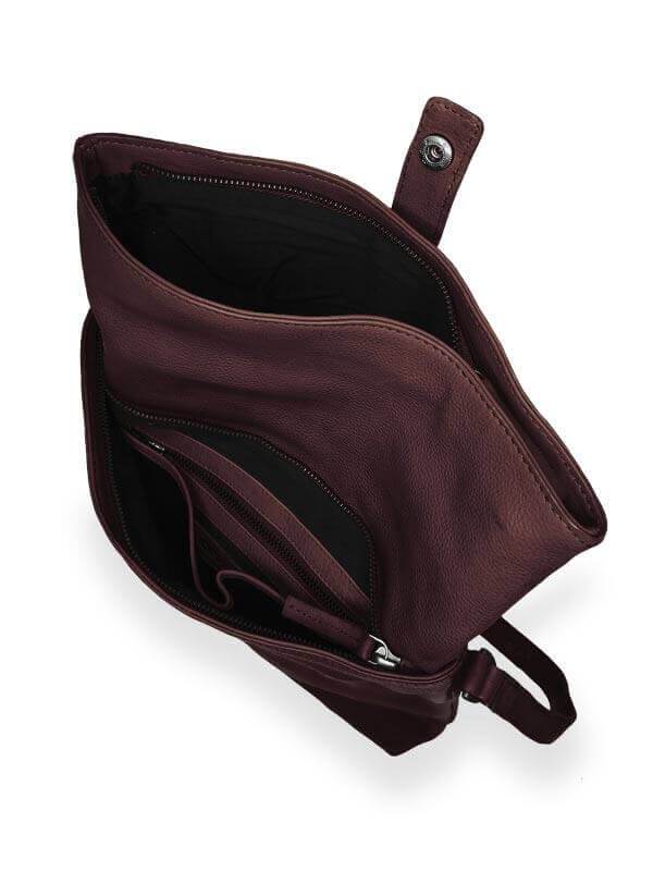 Sticks and Stones - Umschlagtasche Sierra Bag - Burgundy Innenansicht