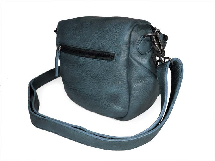 Sticks and Stones - Ledertasche Sitges Bag - Atlantic Blue Rückseite