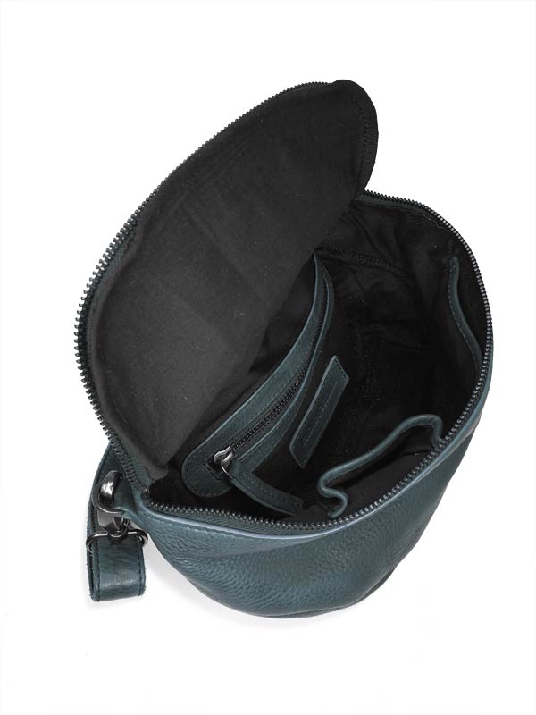 Sticks and Stones - Ledertasche Sitges Bag - Atlantic Blue Innenansicht