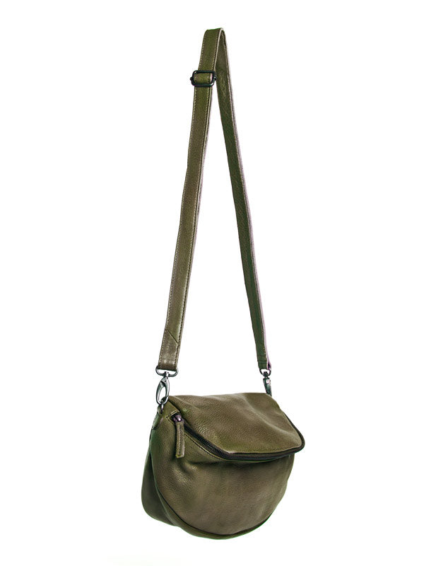 Sticks and Stones - Ledertasche Sitges Bag - Dark Olive