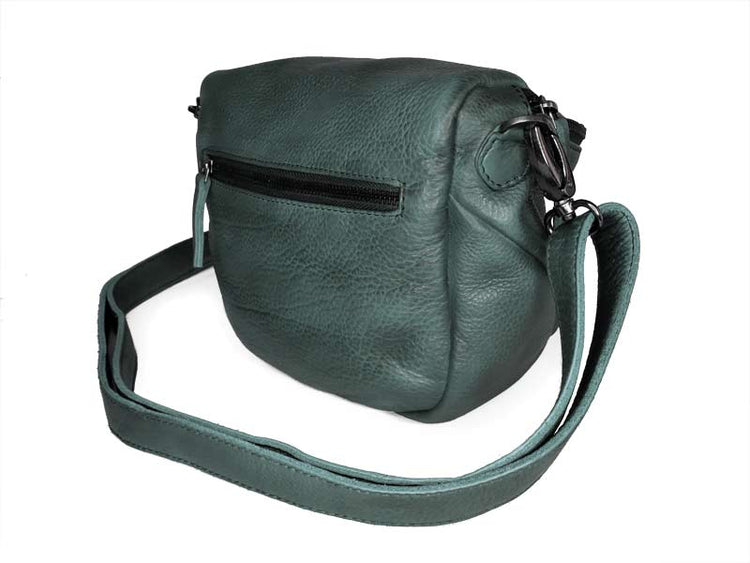 Sticks and Stones - Ledertasche Sitges Bag - Sea Green Rückseite