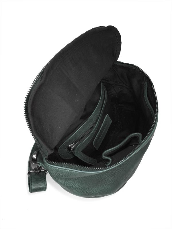 Sticks and Stones - Ledertasche Sitges Bag - Sea Green Innenansicht