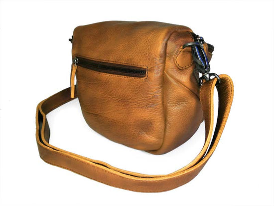 Sticks and Stones - Ledertasche Sitges Bag - Yellow Ocher Rückseite