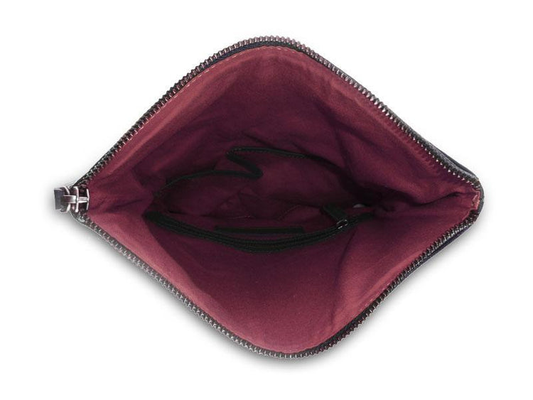 Sticks and Stones - Ledertasche Strasbourg - Marine Blue - Innenansicht