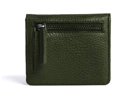 Sticks and Stones - Lederbörse Umbria Wallet - Dark Olive Rückseite