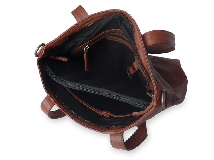 Sticks and Stones - Ledershopper Ustica Bag - Mustang Brown Innenansicht