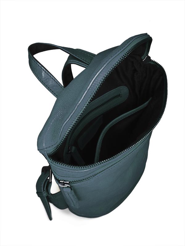 Sticks and Stones - Lederrucksack Valencia Backpack - Atlantic Blue Innenansicht