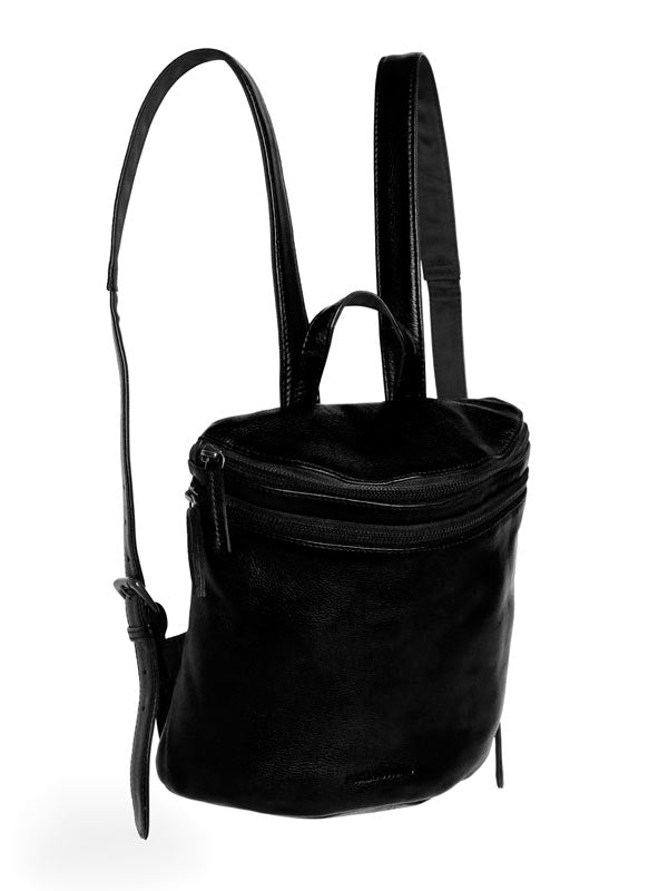 Sticks and Stones - Lederrucksack Valencia Backpack - Black