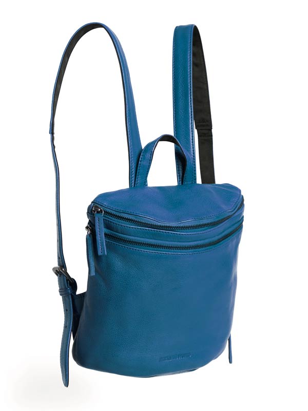 Sticks and Stones - Lederrucksack Valencia Backpack - Blue Quartz