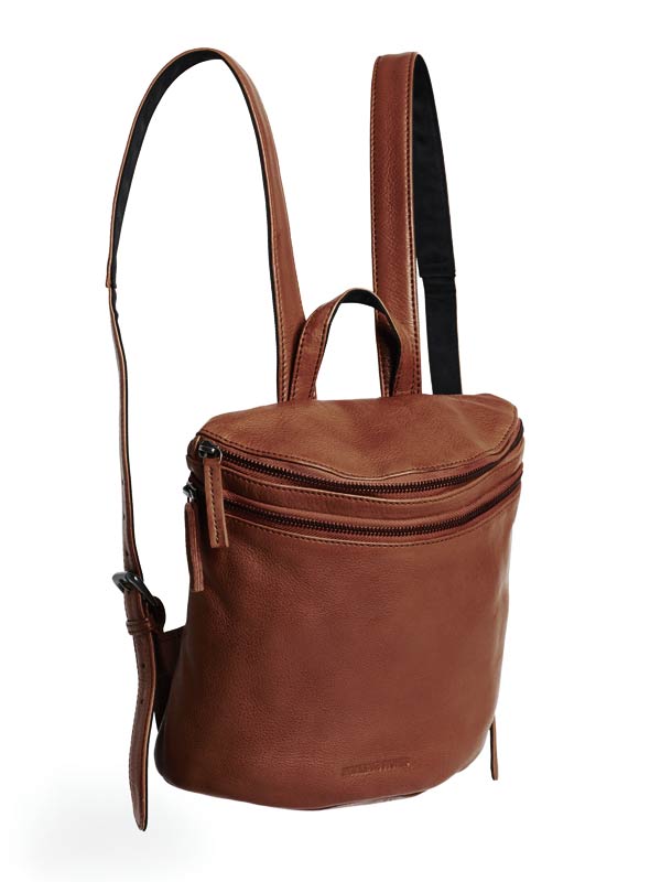 Sticks and Stones - Lederrucksack Valencia Backpack - Cognac