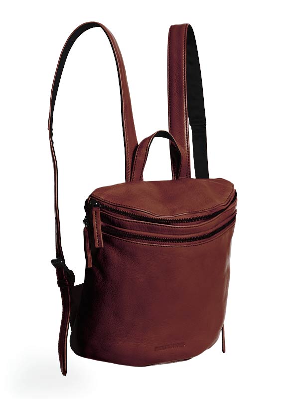 Sticks and Stones - Lederrucksack Valencia Backpack - Mustang Brown