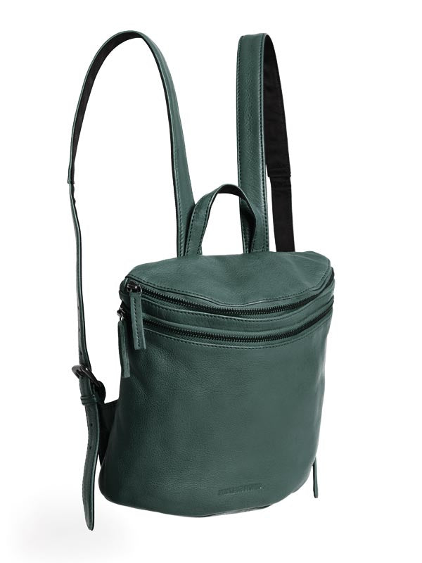 Sticks and Stones - Lederrucksack Valencia Backpack - Sea Green