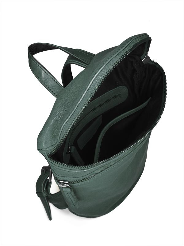 Sticks and Stones - Lederrucksack Valencia Backpack - Sea Green Innenansicht
