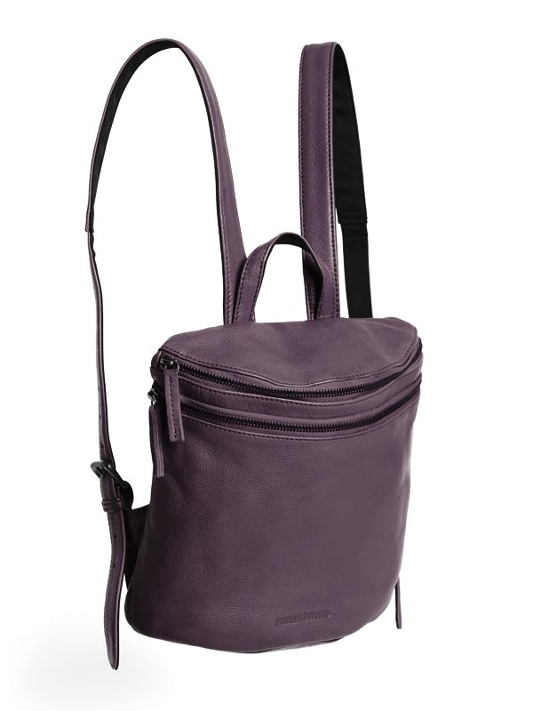 Sticks and Stones - Lederrucksack Valencia Backpack - Vintage Violet