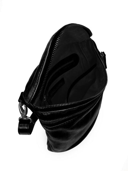 Sticks and Stones - Ledertasche Vigo Bag - Black Innenansicht