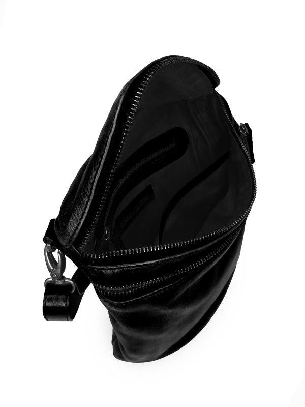 Sticks and Stones - Ledertasche Vigo Bag - Black Innenansicht