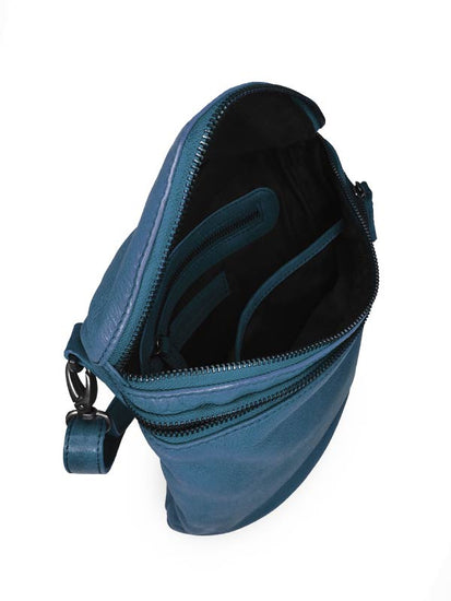 Sticks and Stones - Ledertasche Vigo Bag - Blue Quartz Innenansicht