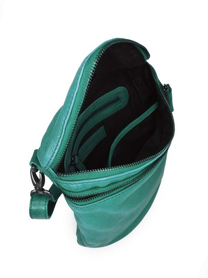 Sticks and Stones - Ledertasche Vigo Bag - Lagoon Innenansicht