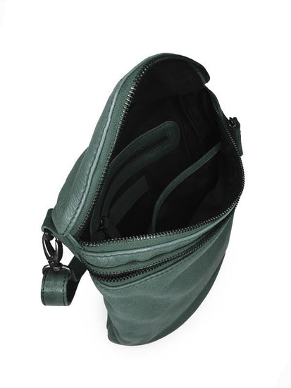 Sticks and Stones - Ledertasche Vigo Bag - Sea Green Innenansicht
