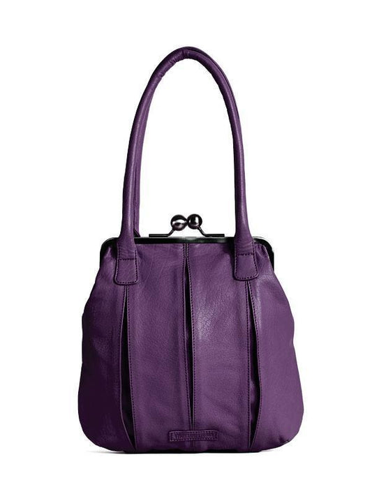 Sticks and Stones - Lederhandtasche Annecy - Shadow Purple