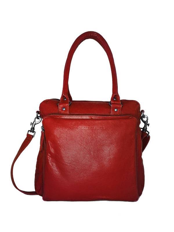 Sticks and Stones - Ledertasche Antigua Bag - Red