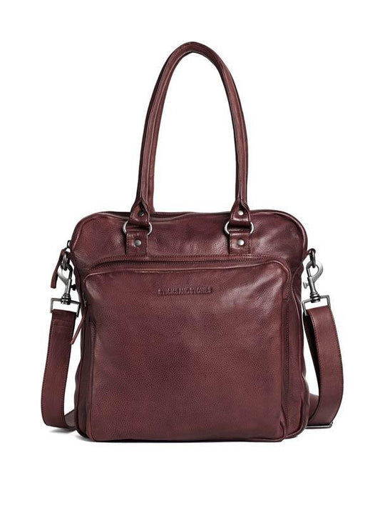 Sticks and Stones - Lederhandtasche Antigua -  Burgundy