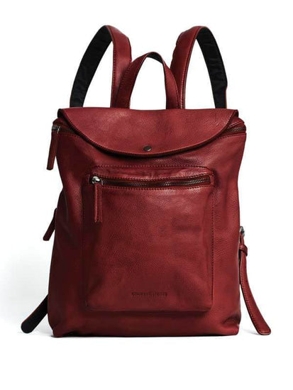 Sticks and Stones - Lederrucksack Bogota Backpack - Red
