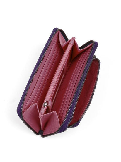 Sticks and Stones - Ledergeldbörse California Wallet - Deep Purple Innenansicht